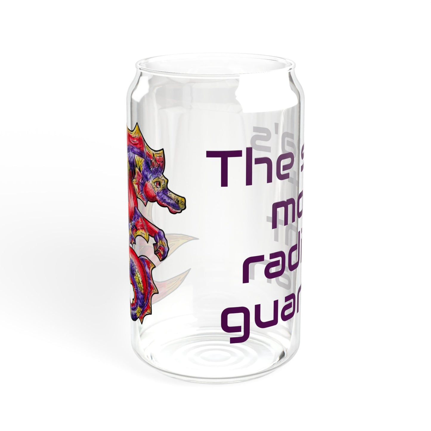 Sunset Hippocampus- The Sea's Guardian- Marine Fantasy Illustration- Fantasy Ocean Art- Glass Tumbler 16oz
