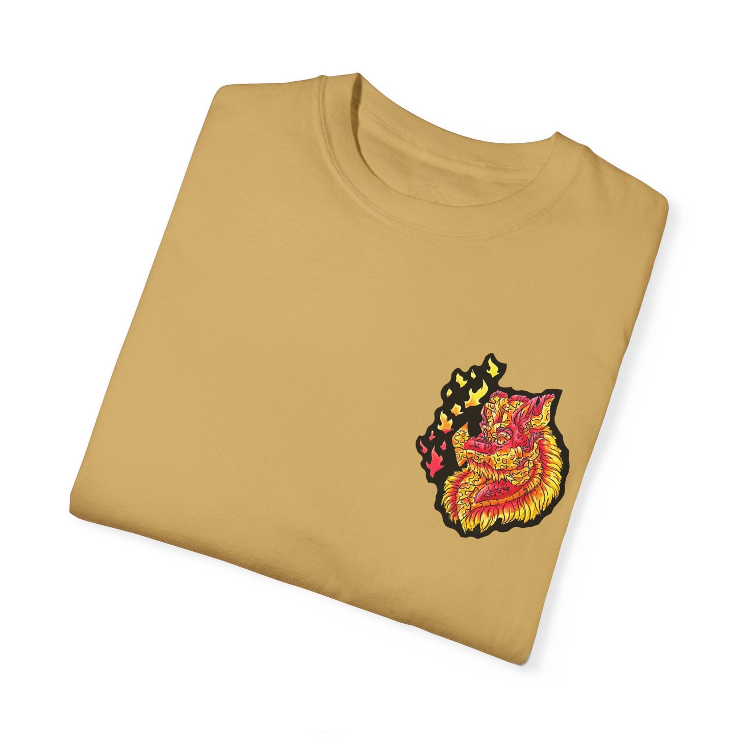 Fire Dragon Head 2 Unisex Garment-Dyed T-shirt