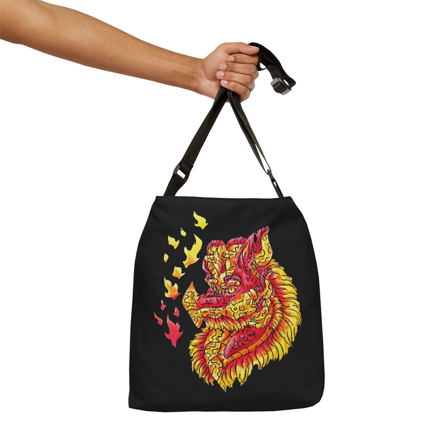 Fire Dragon Heads Adjustable Tote Bag (AOP)