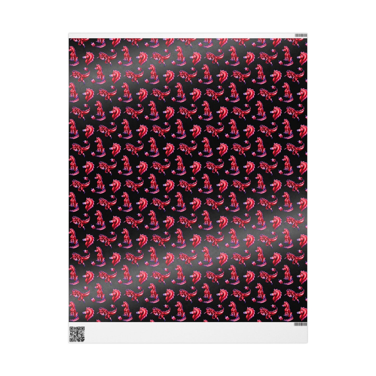 Chibi Mehr the Garudimimus- Pattern- Feathered Dino- Prehistoric Dinosaur- Wrapping Paper