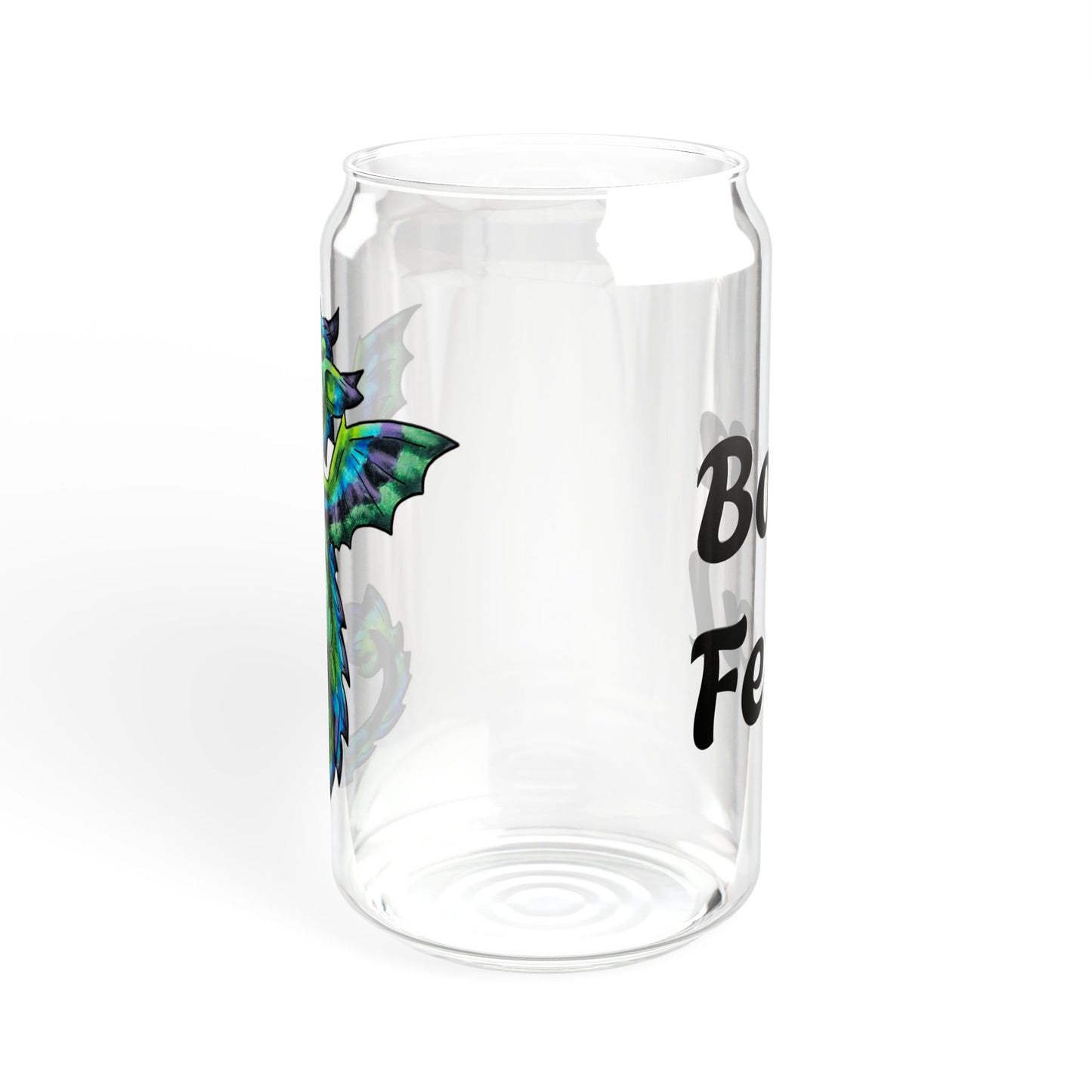 Arlith- Emerald Chibi Dragon – Aggressive Green Fantasy Chibi Dragon Art – Born Feral tumbler – Mythical Creature – Dragon Lover Gift Sipper Glass, 16oz