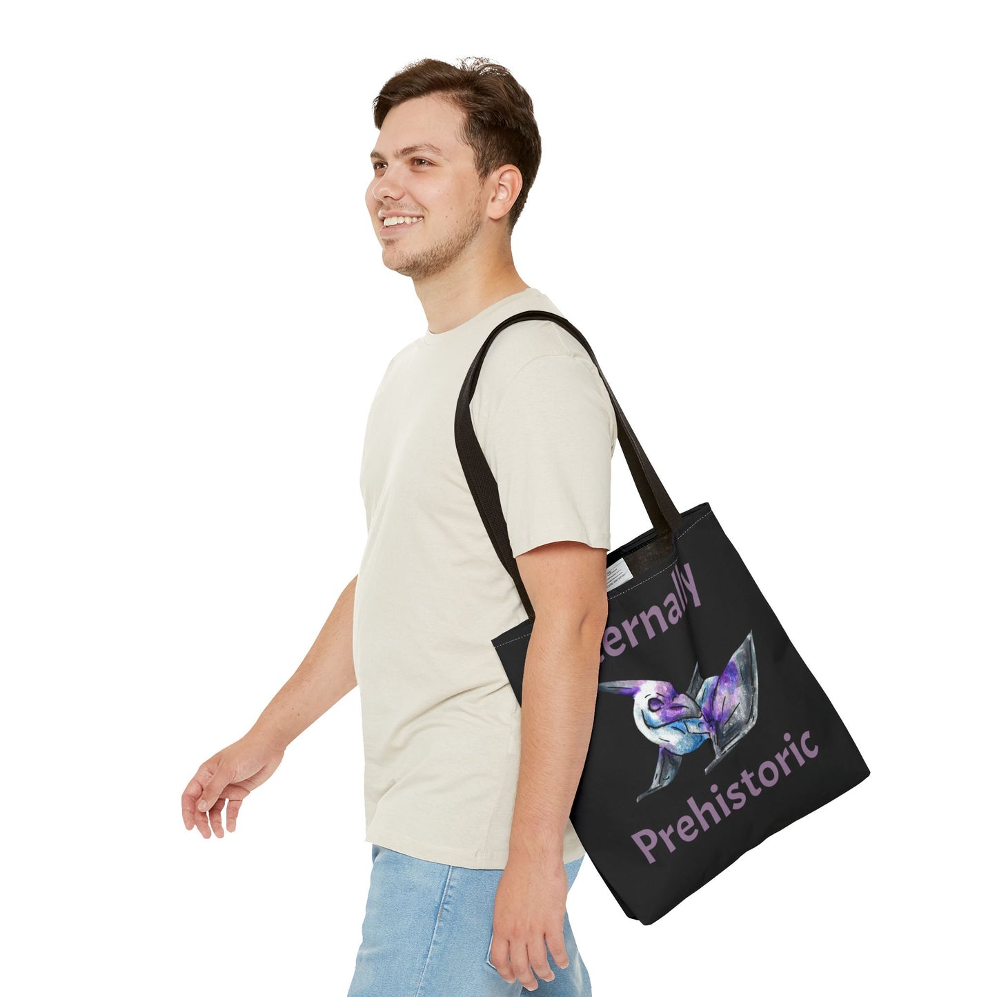 Siln -Chibi Pterodactyl- Flying Dino - Double-Sided Tote Bag
