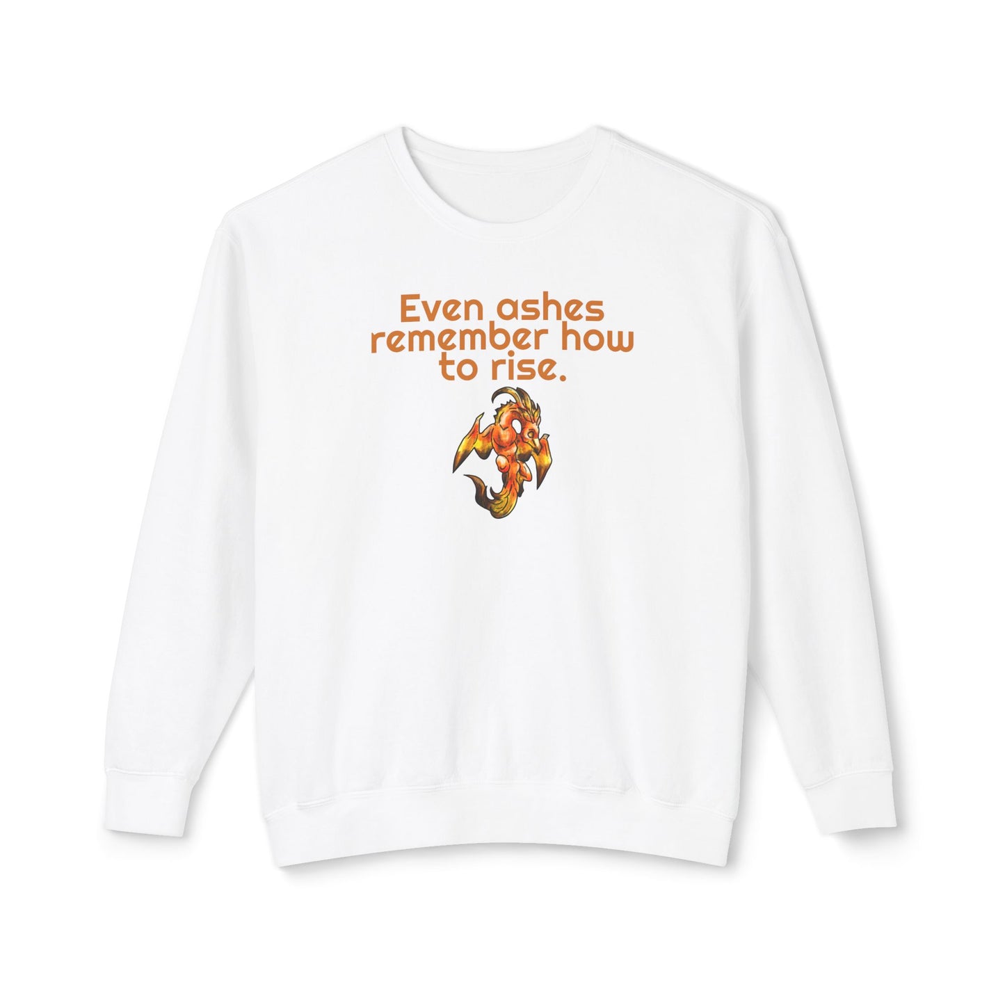 Chibi Cayene the Pheonix- Ashes Rise- Fantasy Bird Illustration- Majestic Phoenix- Crewneck