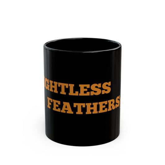Flightless Feathers Mug | 11oz & 15oz Black Coffee Cup