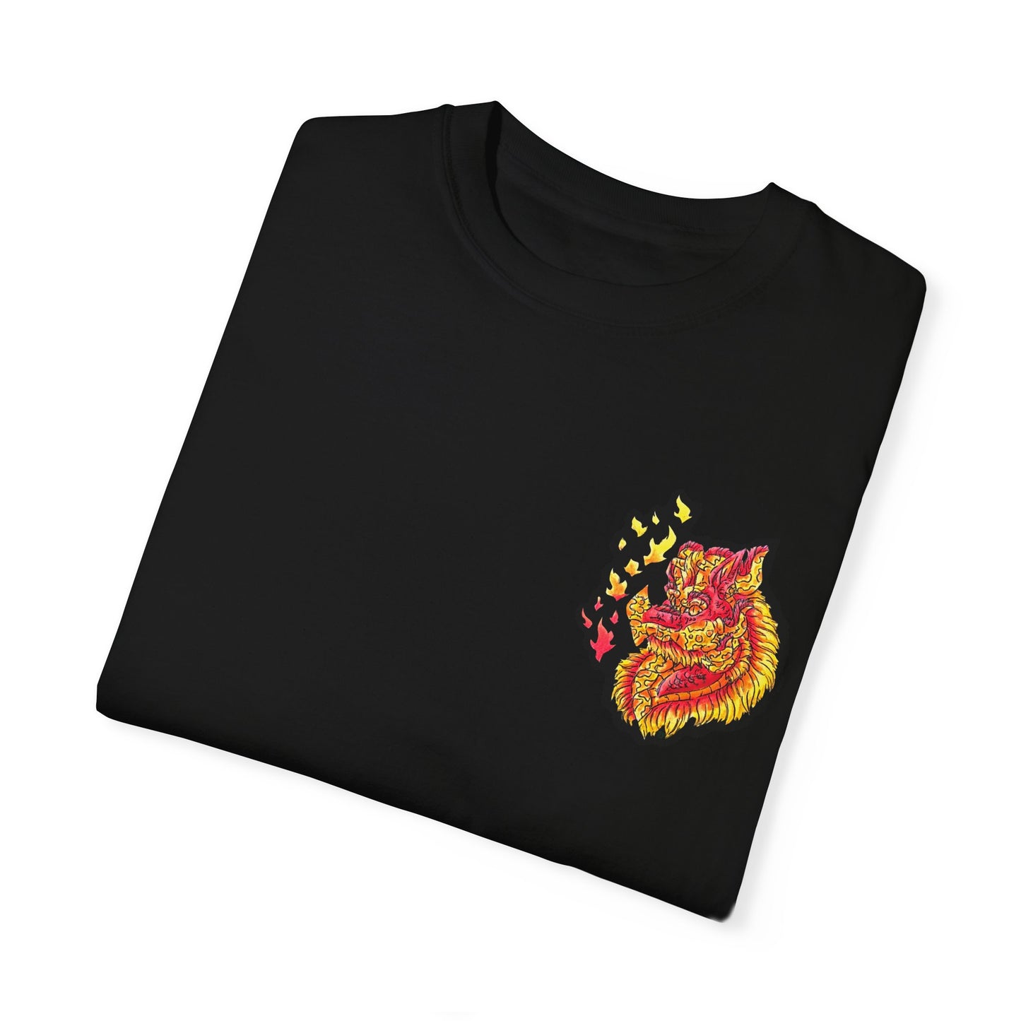 Fire Dragon Head 2 Unisex Garment-Dyed T-shirt