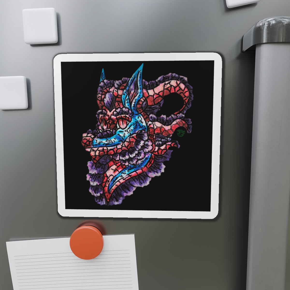 January Dragon Head Die-Cut Magnets