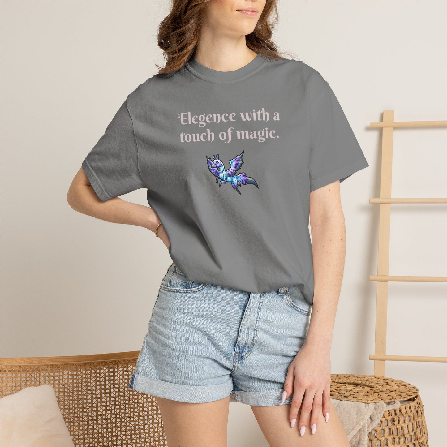 Chib Seleste the Peryton- Elegance- Fantasy Creature- White Deer Bird- T-shirt
