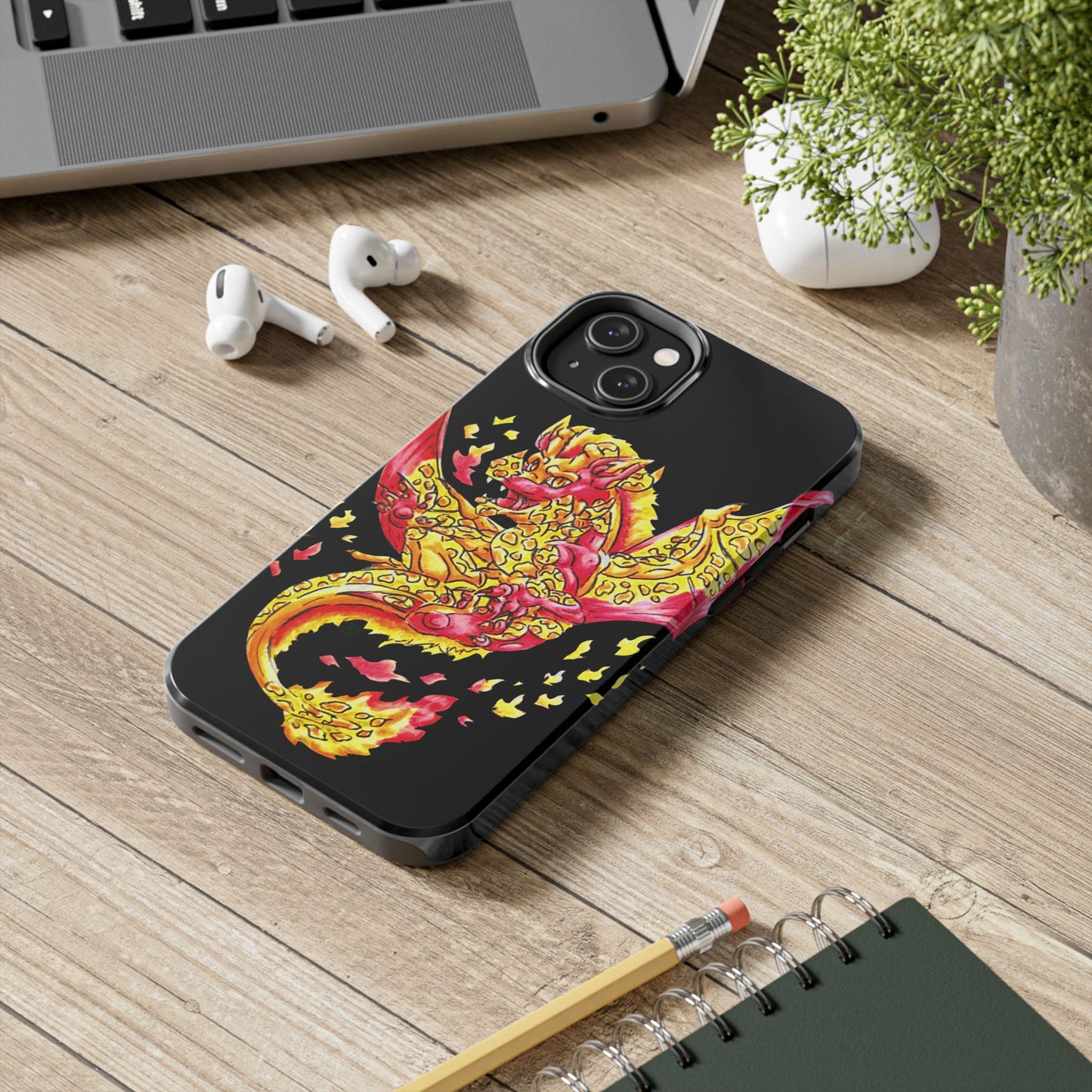 Cutesy Fire Dragon Float Tough Phone Cases