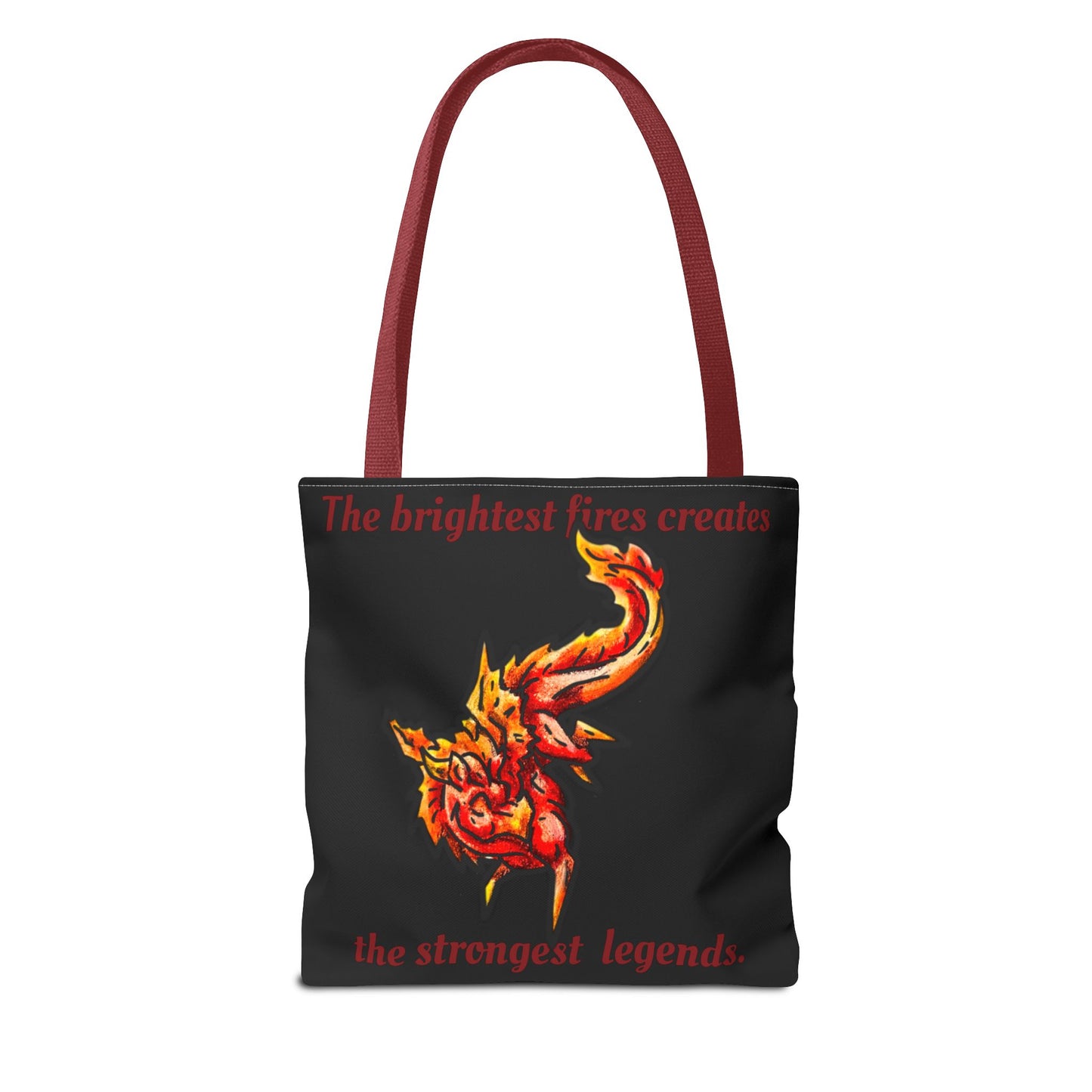 Chibi Fire Dragon- Elemental- Fantasy Dragon- Double-sided Tote Bag