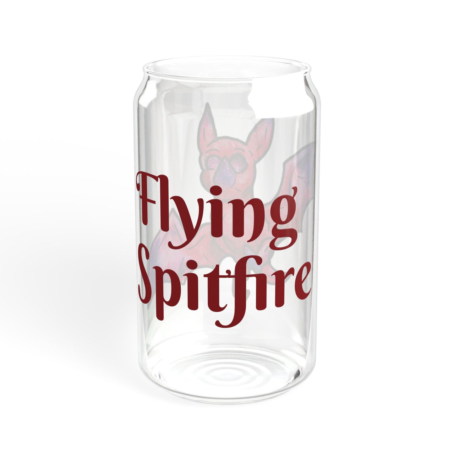 Myra the Bat- Flying Spitfire- Chibi bat- Cute animal - Sipper Glass, 16oz