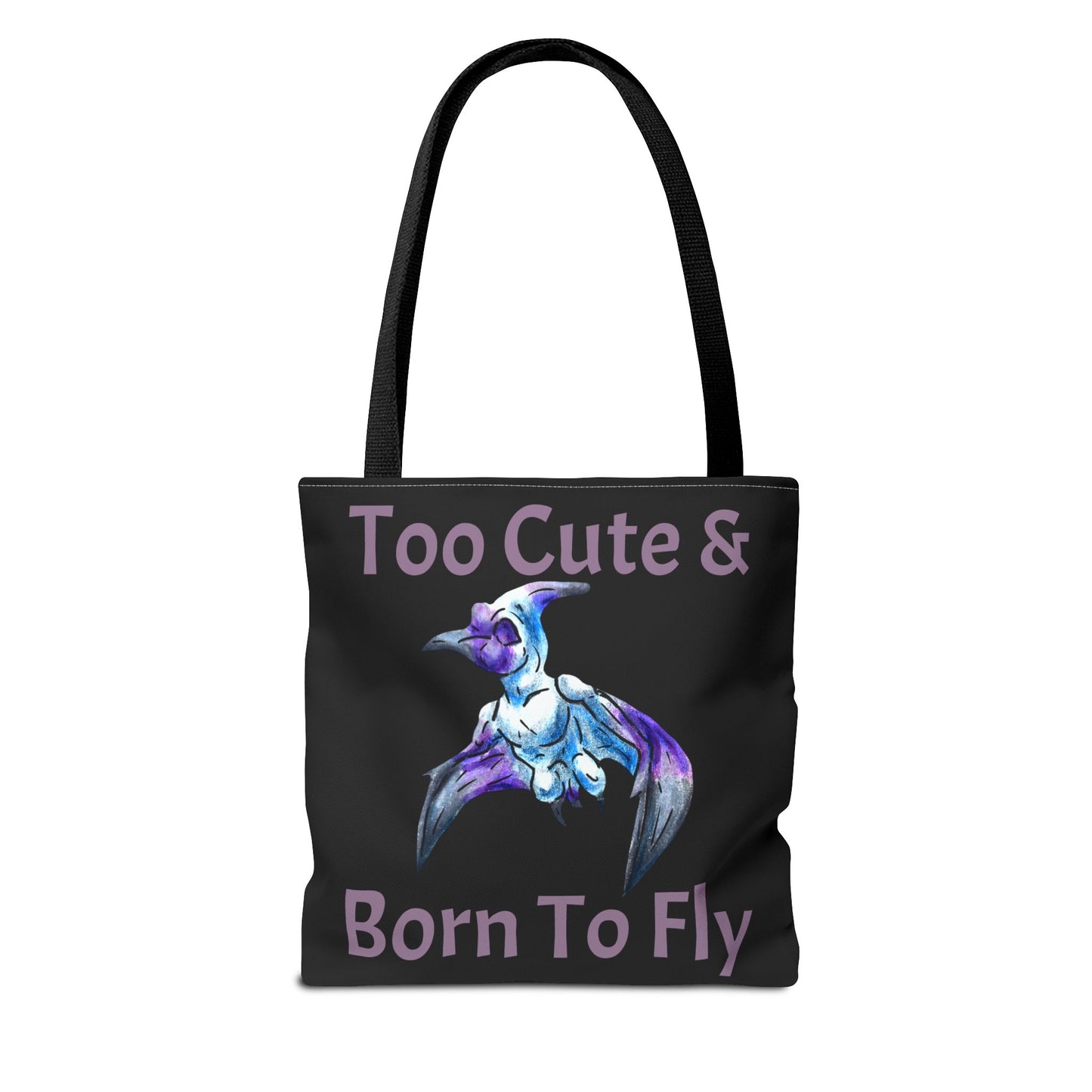 Siln -Chibi Pterodactyl- Flying Dino - Double-Sided Tote Bag