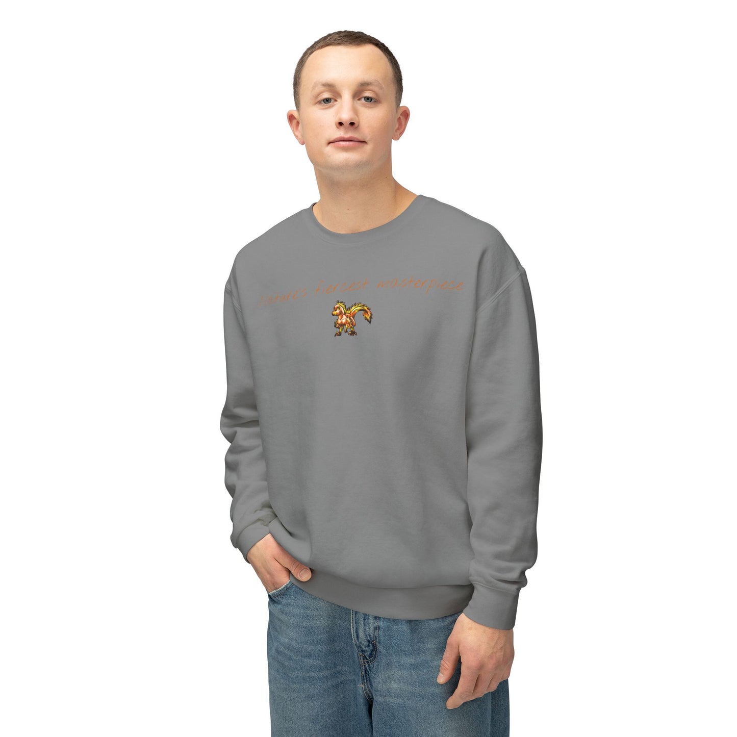 Chibi Caena the Raptor- Masterpiece- Dinosaur art- Prehistoric- Crewneck