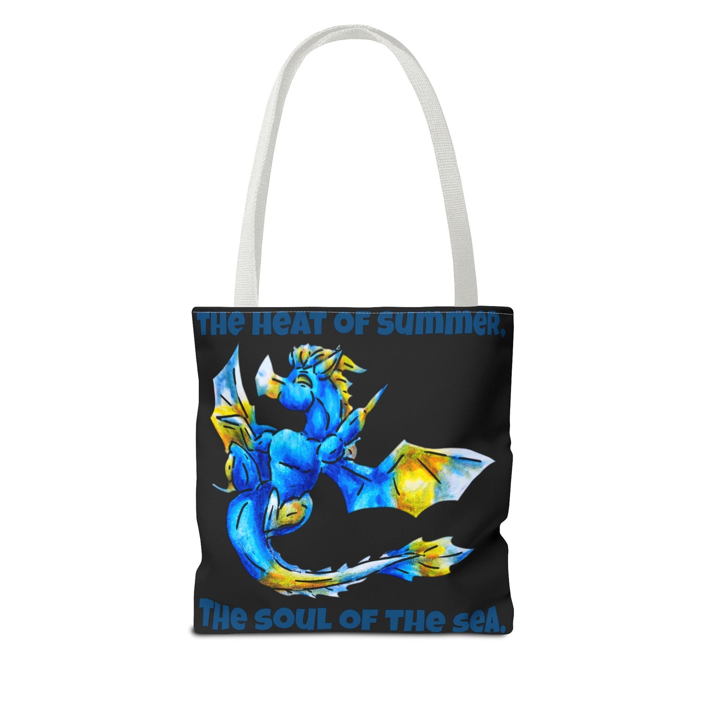 Chibi Summer Dragon- Summer Fantasy- Sunlit Tide Dragon- Double-Sided Tote Bag