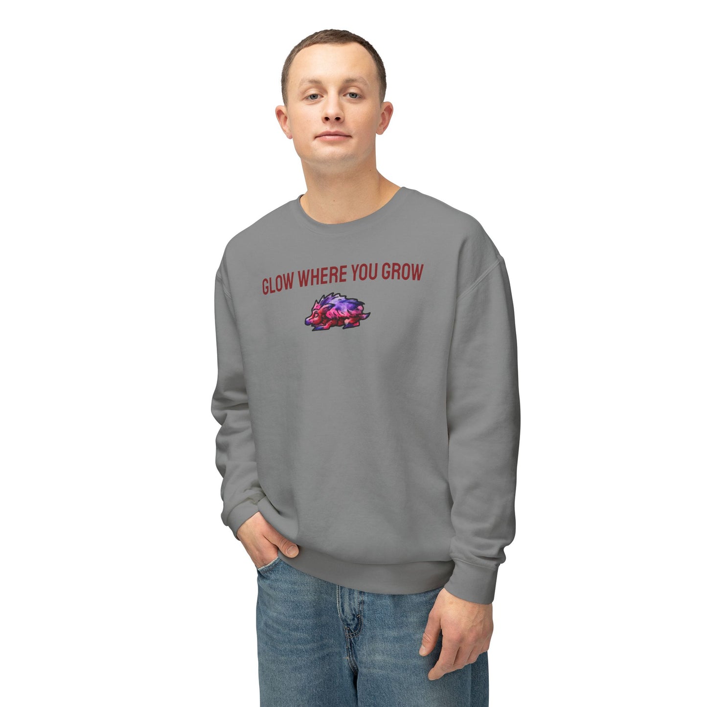 Chibi Azalea the Hedgehog- Glow- Chibi Hedgehog- Cute Animal - Crewneck