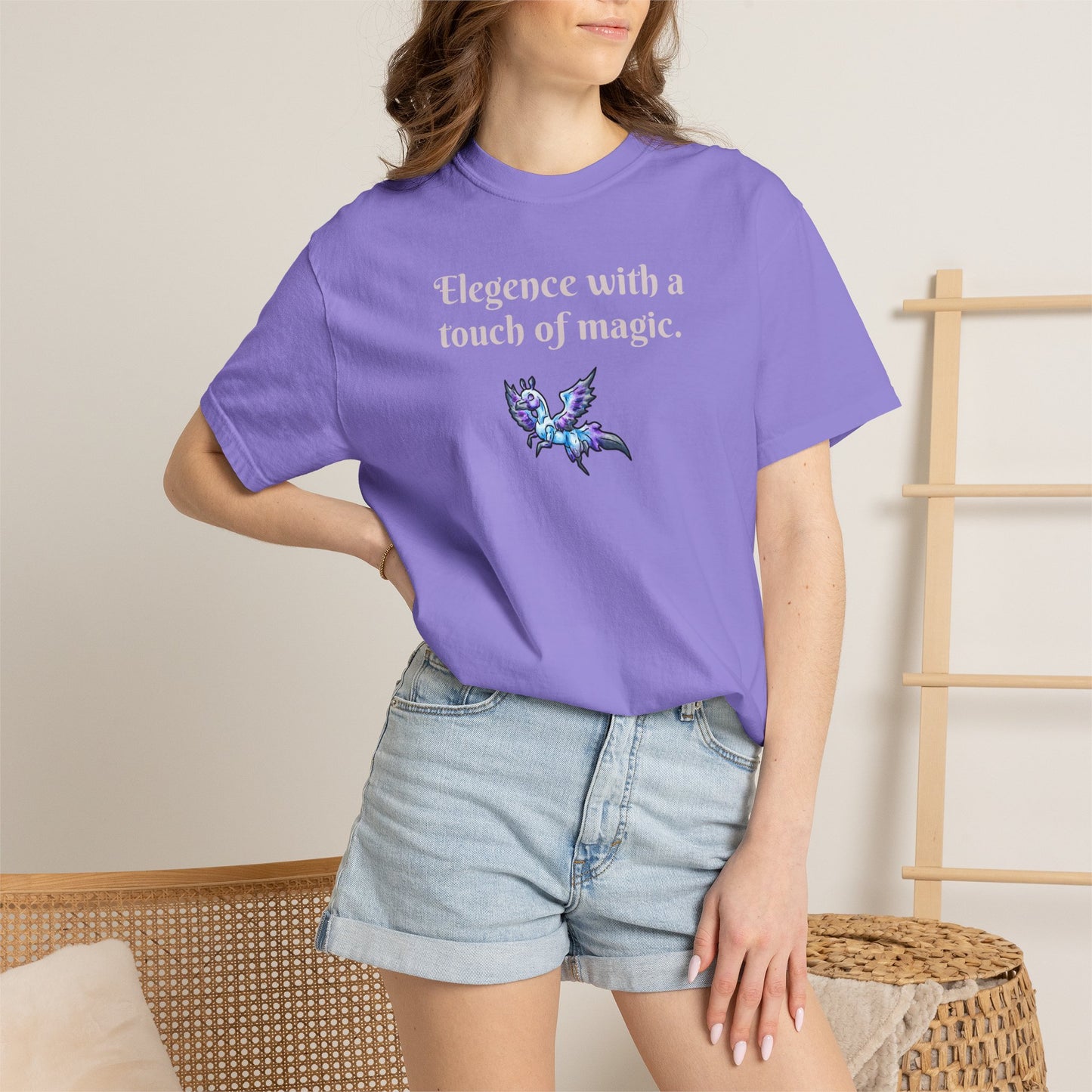 Chib Seleste the Peryton- Elegance- Fantasy Creature- White Deer Bird- T-shirt
