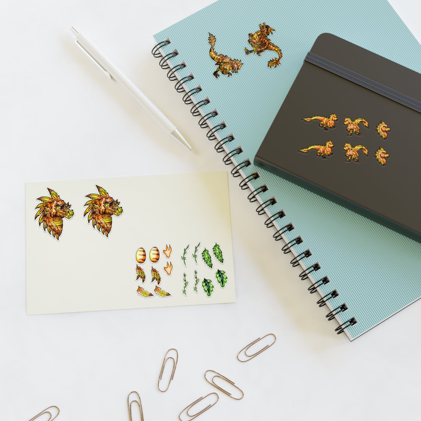 Caena the Raptor Sticker Sheets 6"x4"