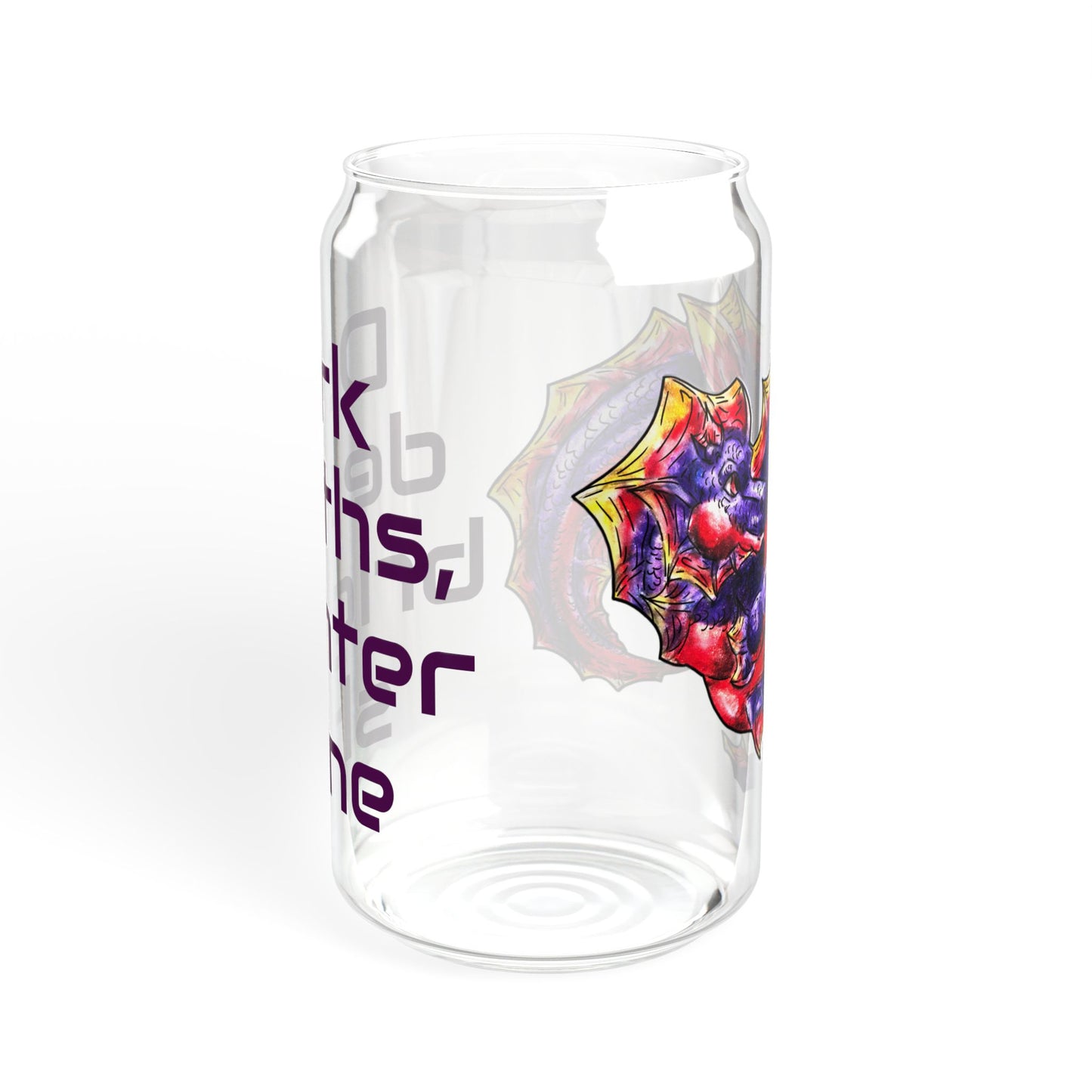 Sunset Hippocampus- Depths & Shine- Marine Fantasy Illustration- Fantasy Ocean Art- Glas Tumbler 16oz