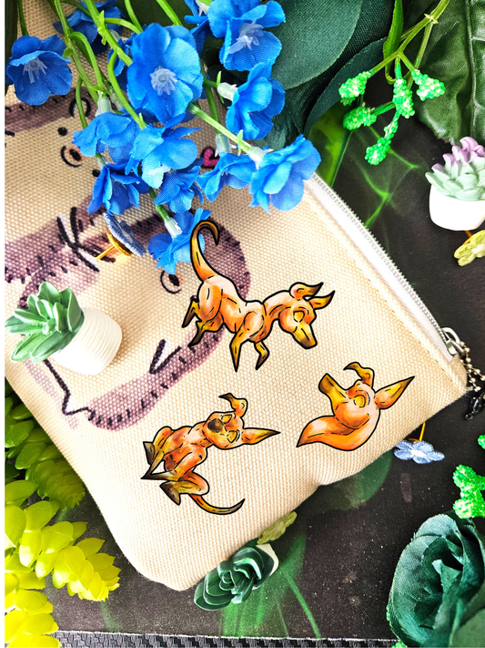 Caenin the Dog - Chibi Orange Dog – Warm Fantasy Dog Art – Fantasy Creature Decor – Dog Lover Gift Multi-Pack Pins