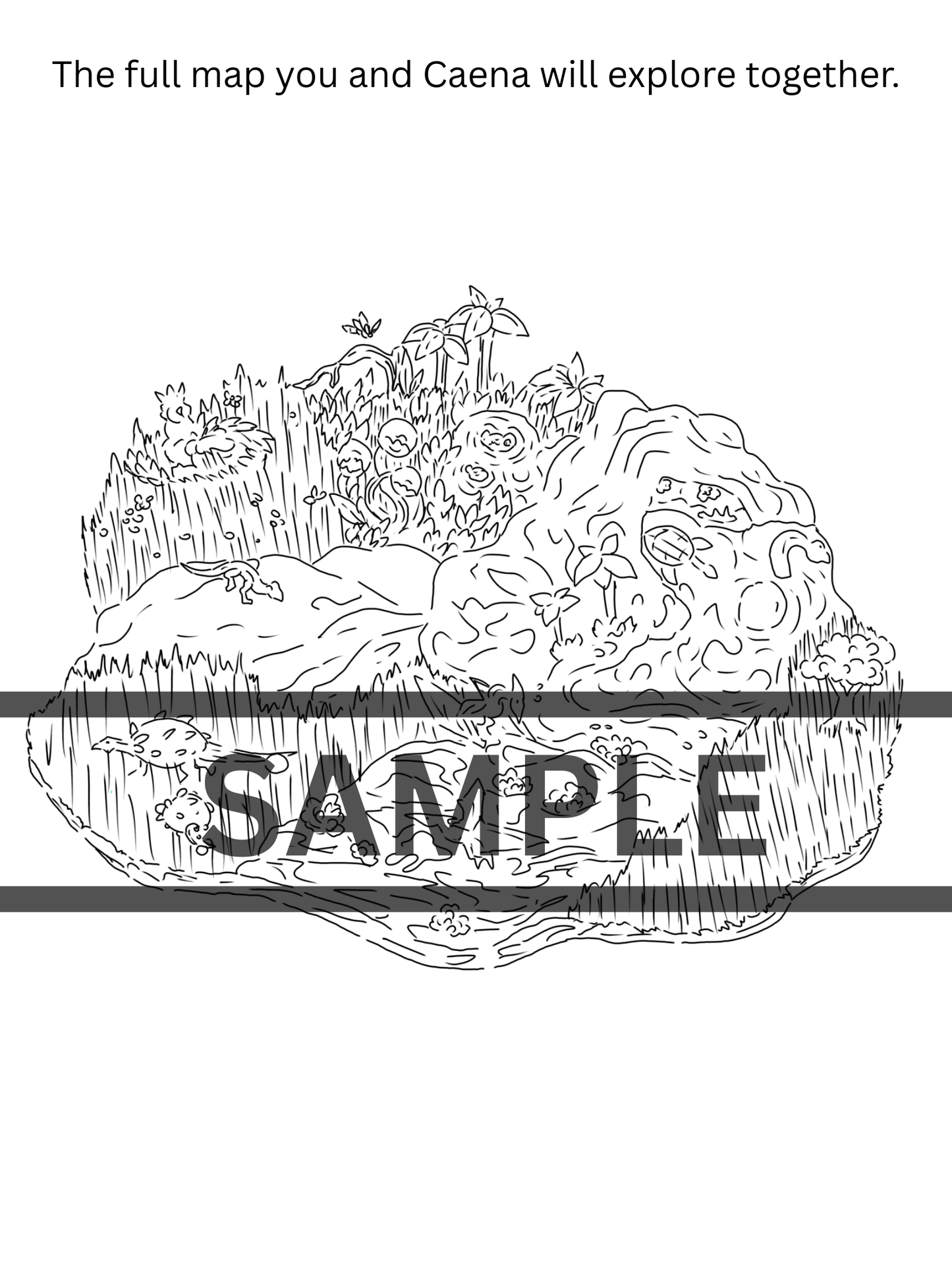 Caena Adventure DIGITAL DOWNLOAD Line Art Version