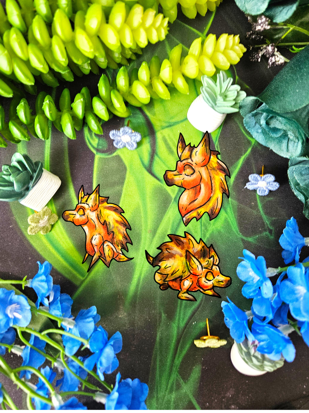 Minis Aster the Fall Hedgehog Sticker Set