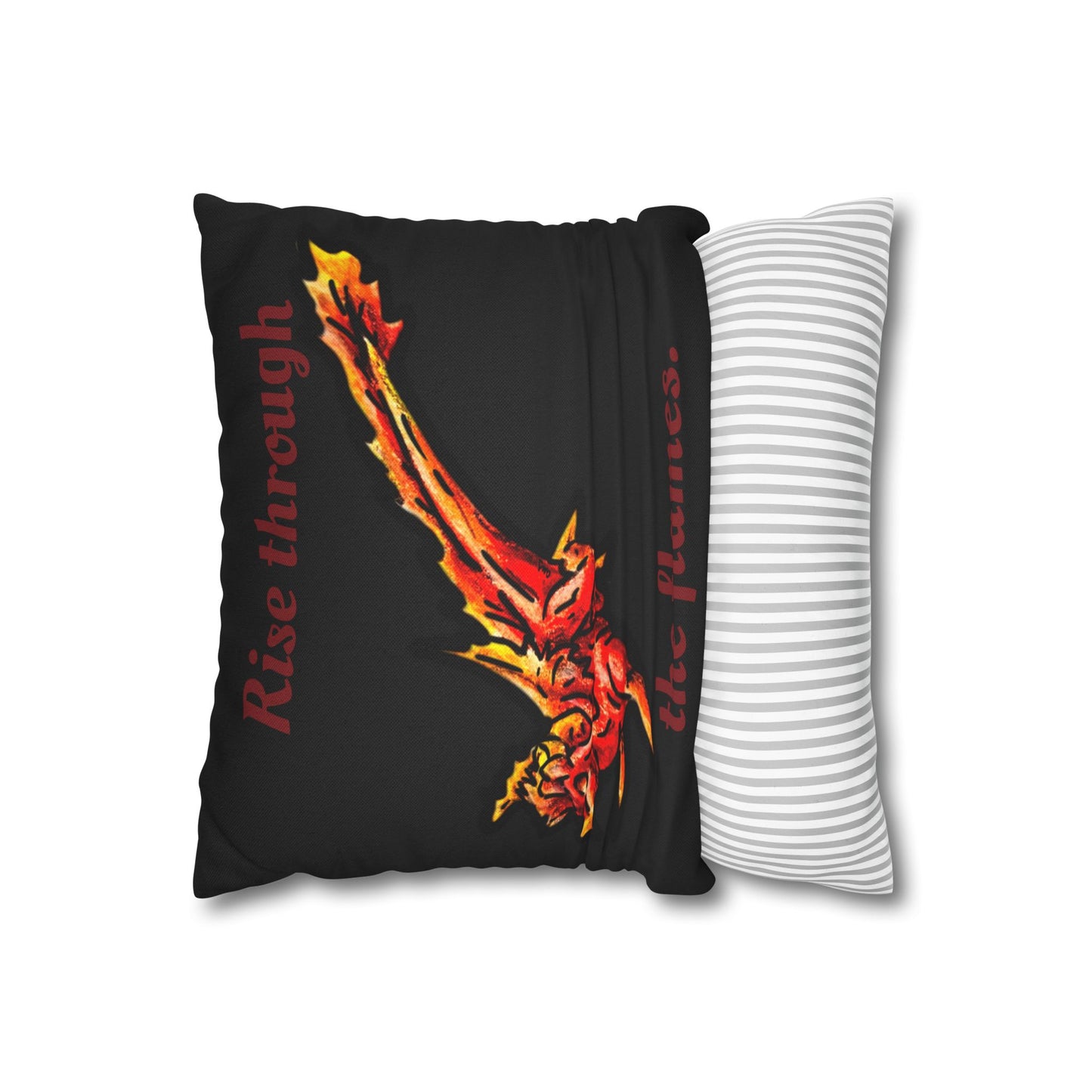 Chibi Fire Dragon- Elemental- Fantasy Dragon- Double-sided Pillowcase