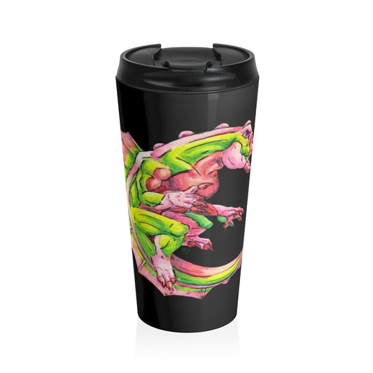 Cutesy Dimetrodon Roll Stainless Steel Travel Mug