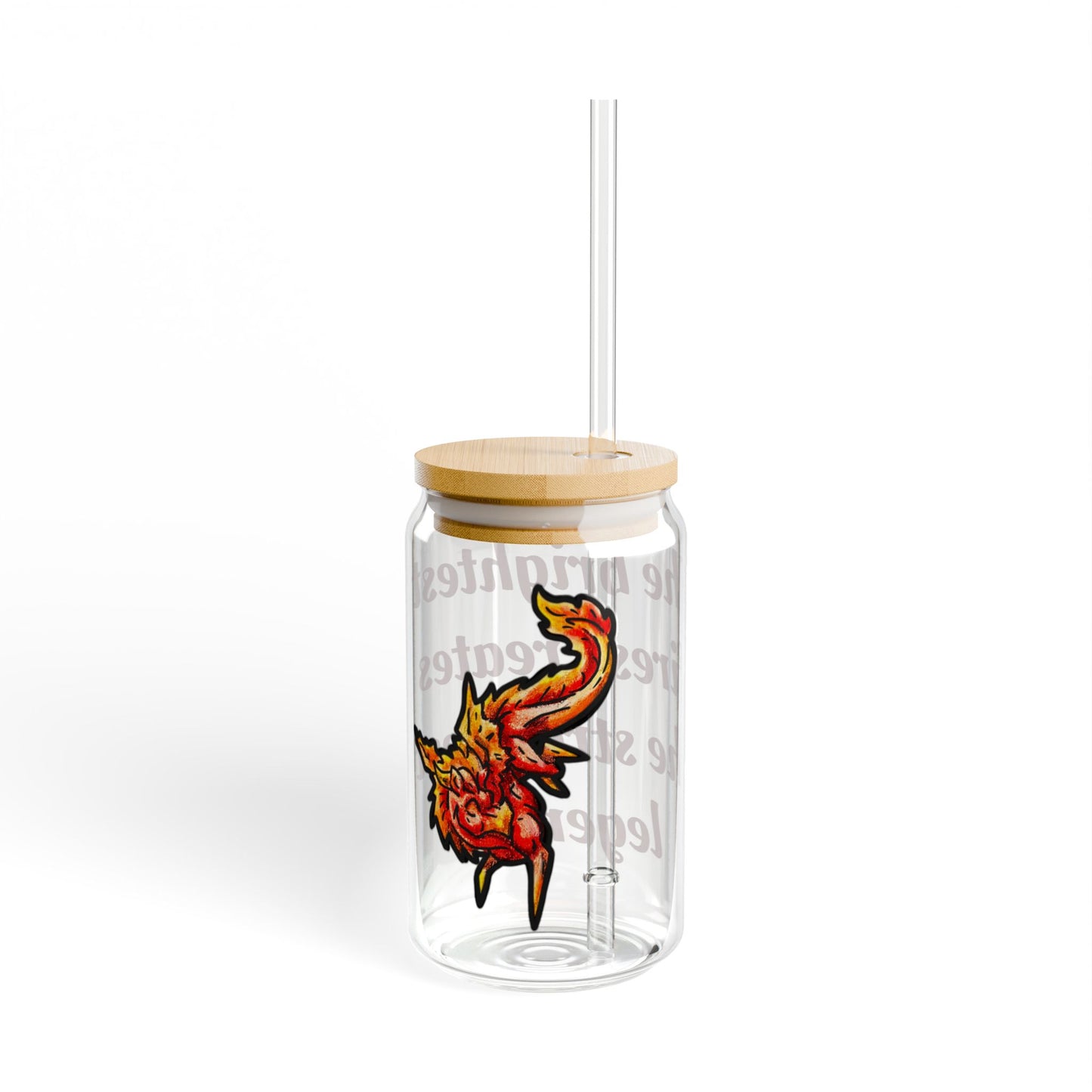 Chibi Fire Dragon- Strongest Legends- Elemental- Fantasy Dragon- Glass Tumbler 16oz