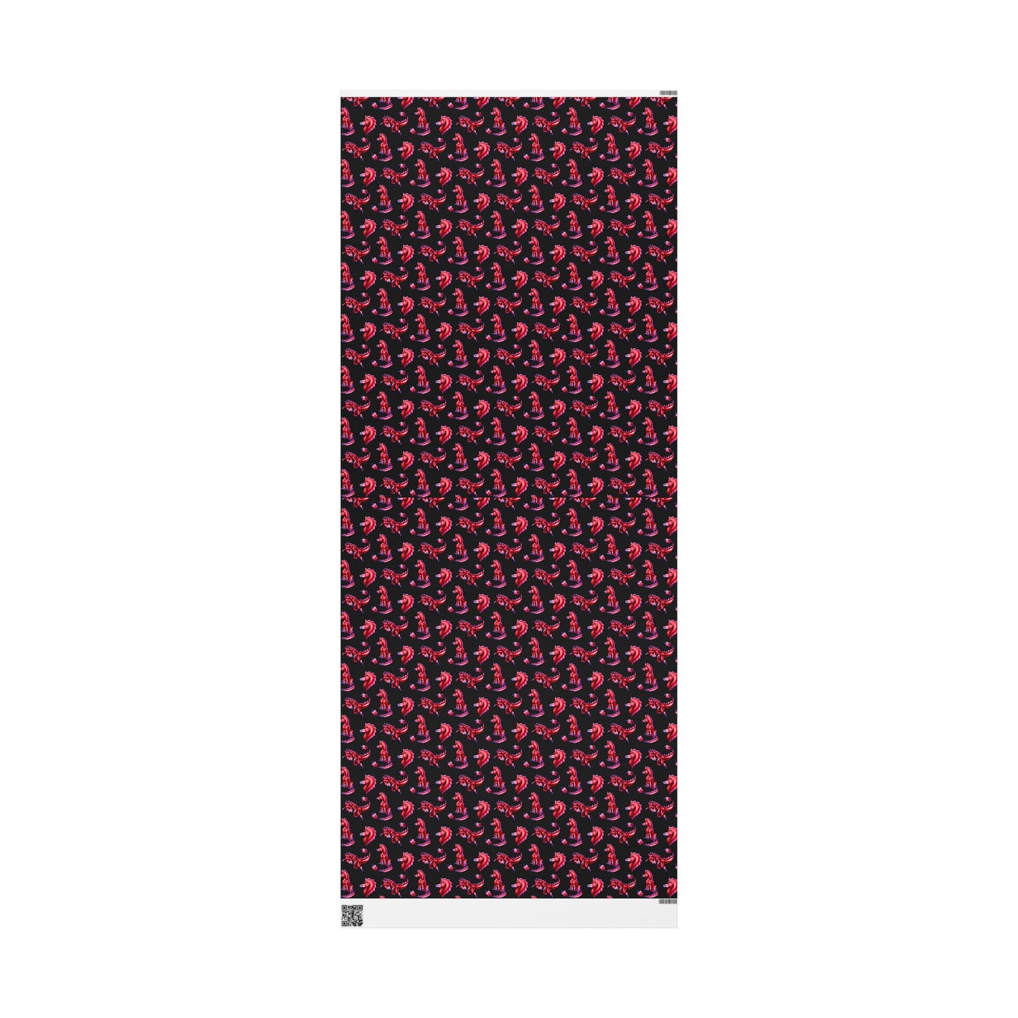 Chibi Mehr the Garudimimus- Pattern- Feathered Dino- Prehistoric Dinosaur- Wrapping Paper