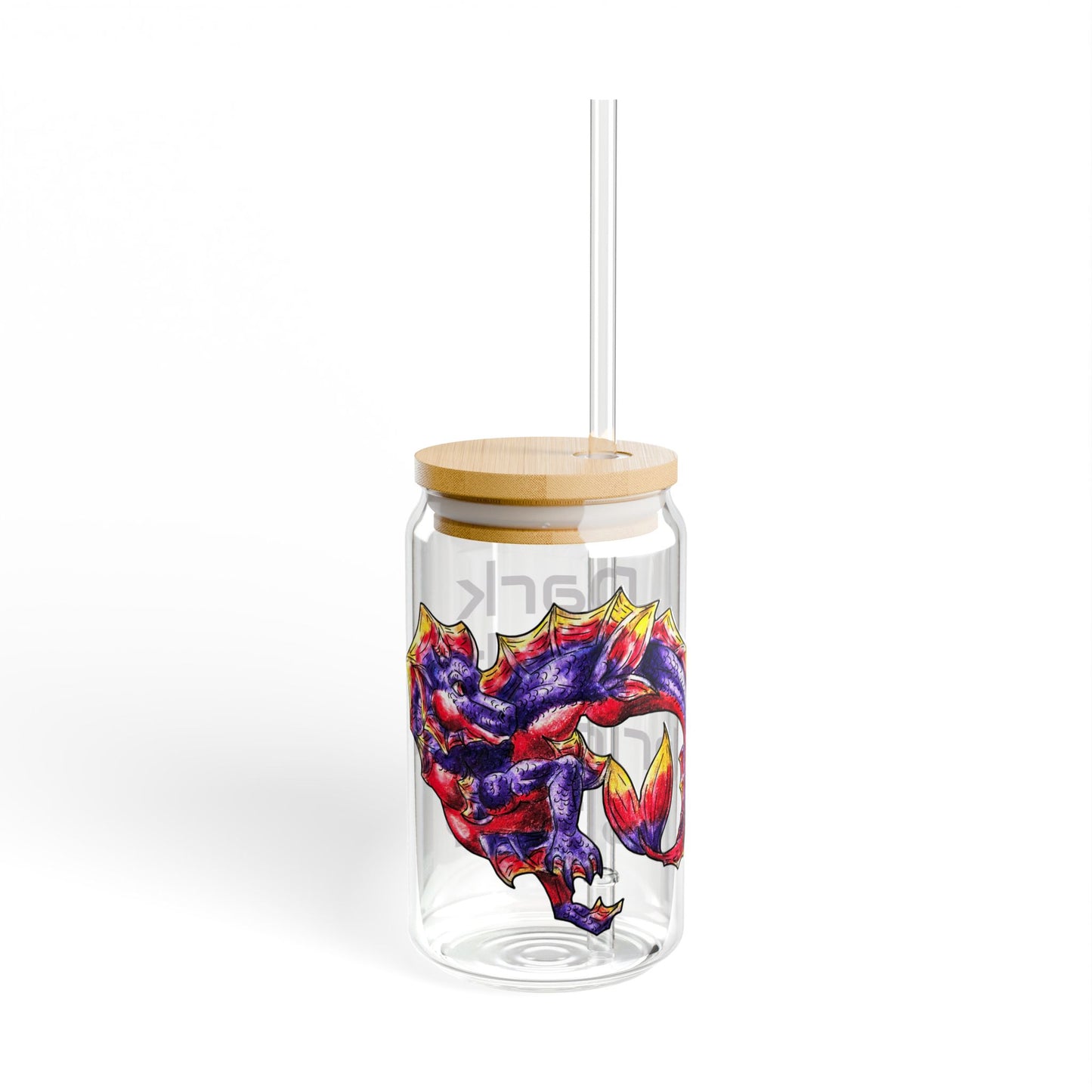Sunset Hippocampus- Depths & Shine- Marine Fantasy Illustration- Fantasy Ocean Art- Glas Tumbler 16oz