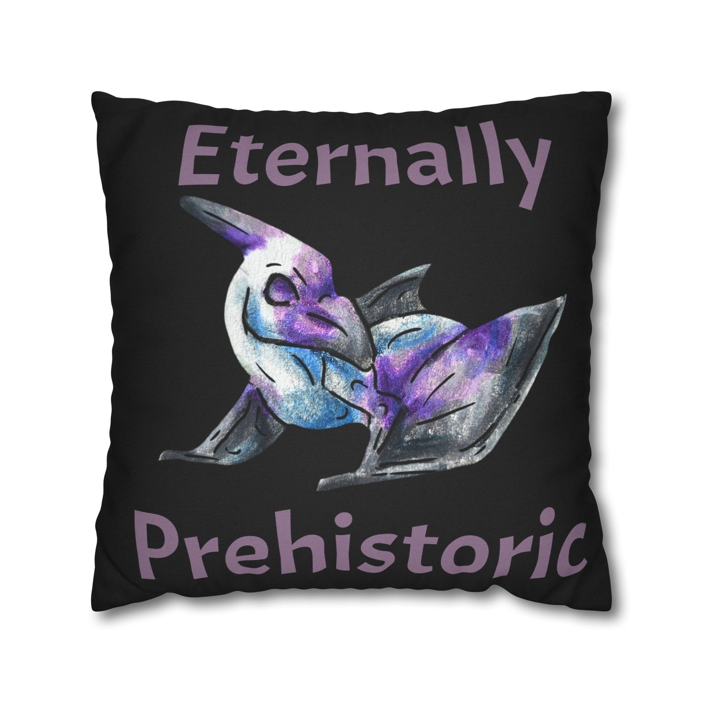 Siln – Fantasy Pterodactyl Art - Double-sided Flying Dinosaur Illustration Spun Polyester Square Pillowcase