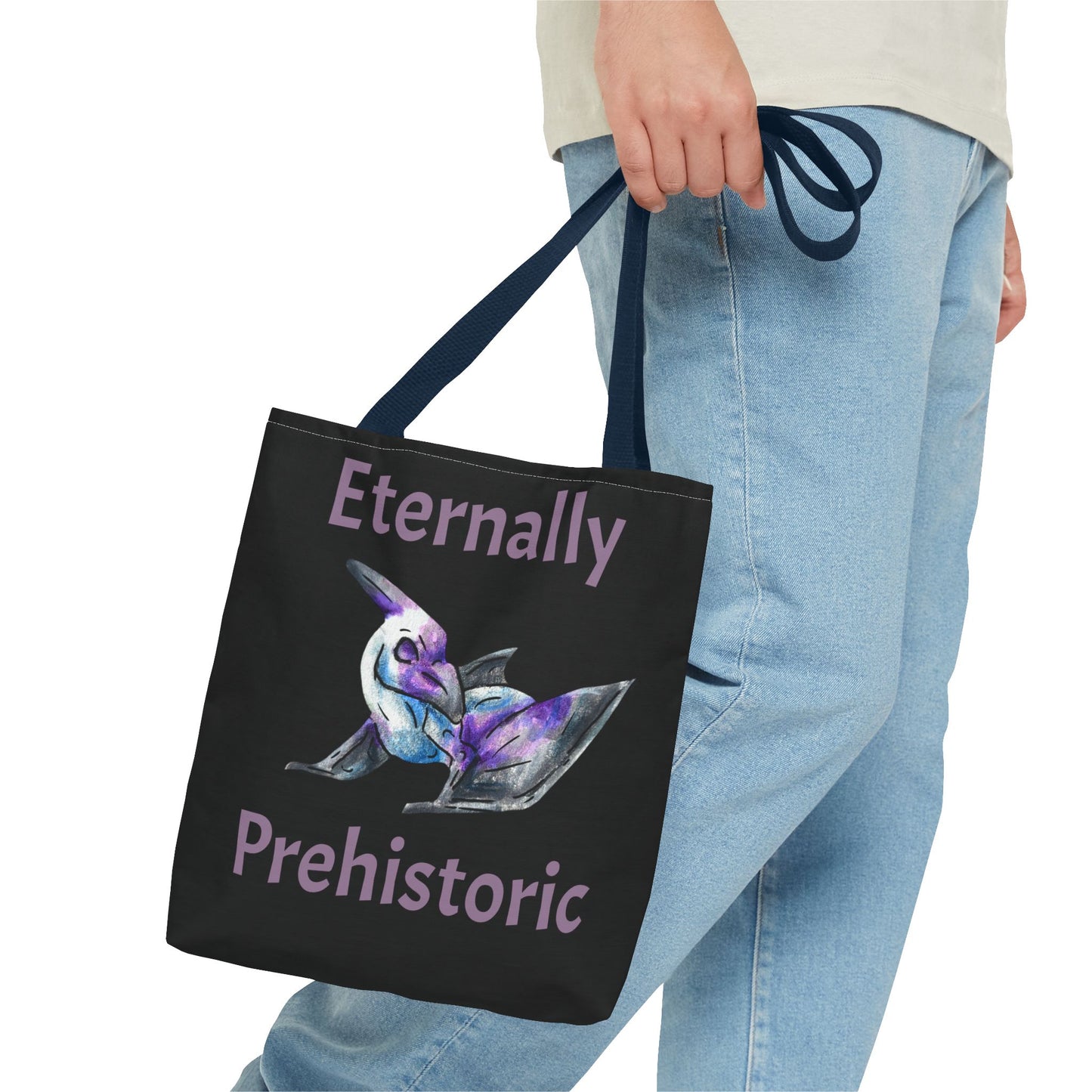 Siln -Chibi Pterodactyl- Flying Dino - Double-Sided Tote Bag