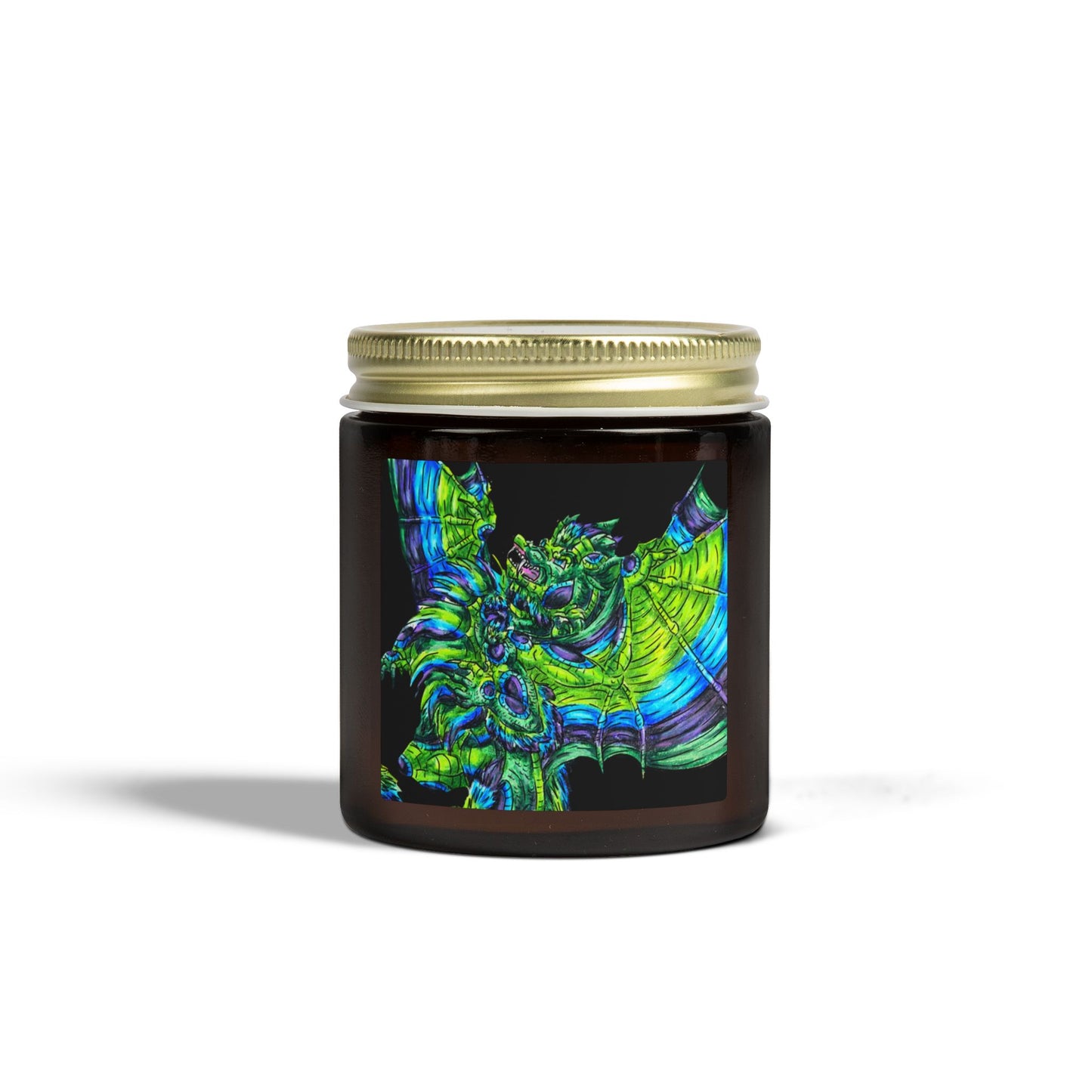 Arlith- Emerald Dragon – Aggressive Green Fantasy Dragon Art – Mythical Creature Decor – Dragon Lover Gift Scented Candles