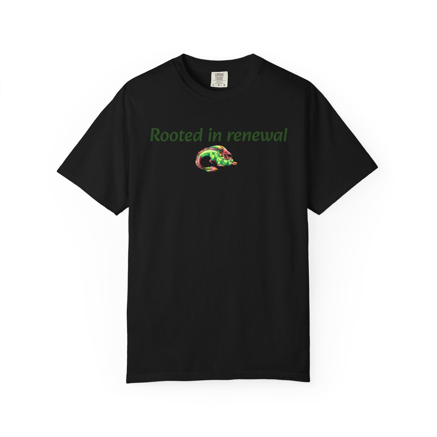 Chibi Spring Dragon- Rooted in Renewal T-shirt- Fantasy Nature- Mythical Creature- Forest Guardian Art - Dragon Lover Gift - Shirt