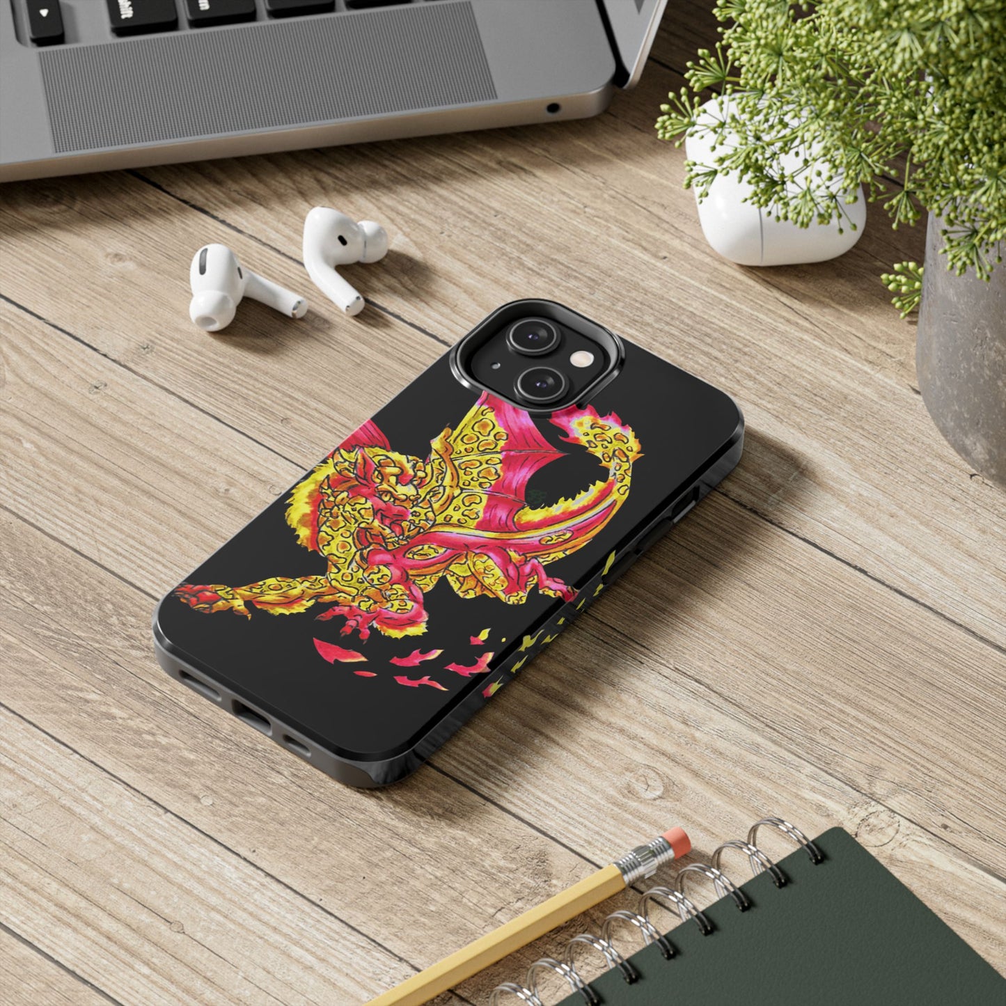 Cutesy Fire Dragon Fly Tough Phone Cases