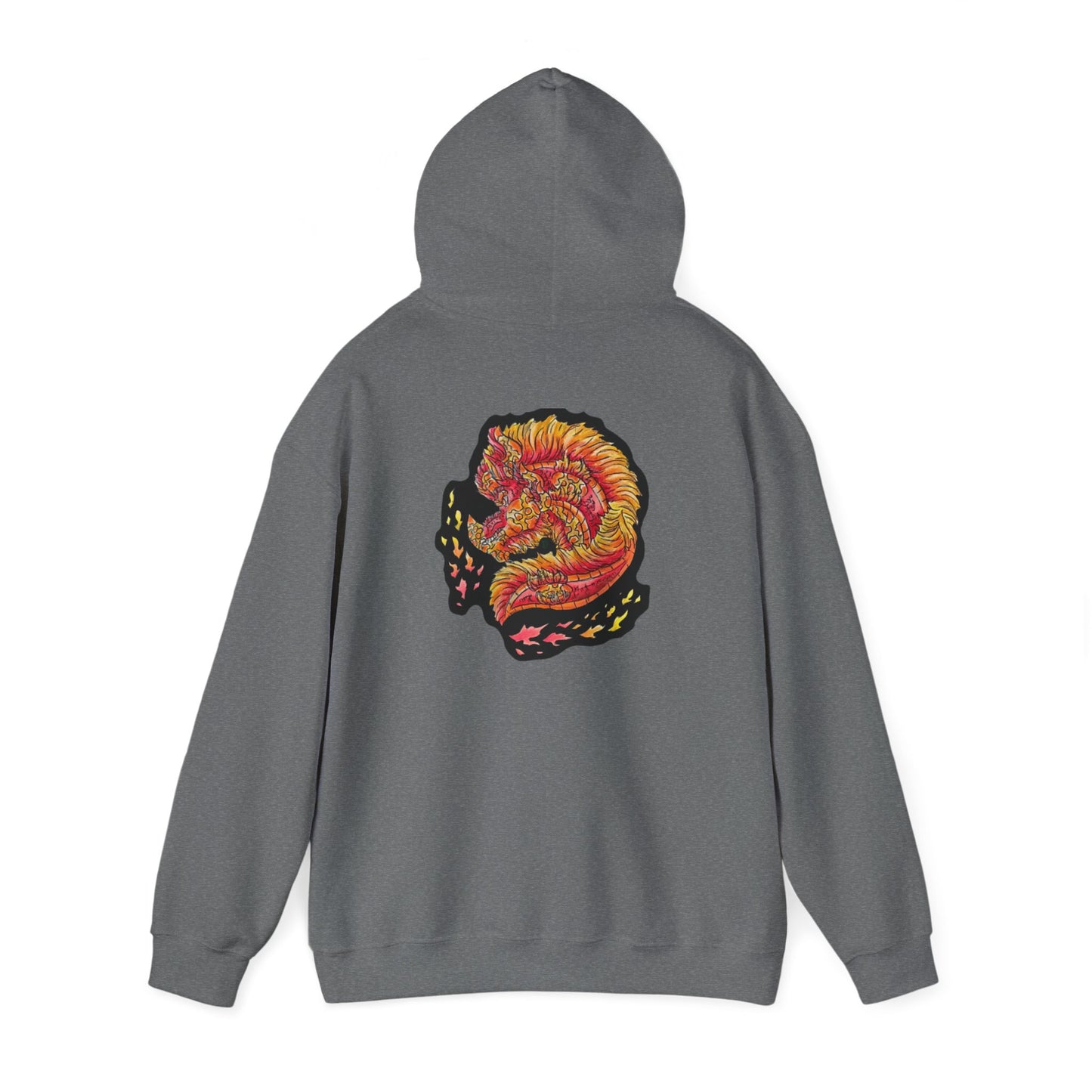 Fire Dragon Head Unisex Heavy Blend™ Hooded Sweatshirt