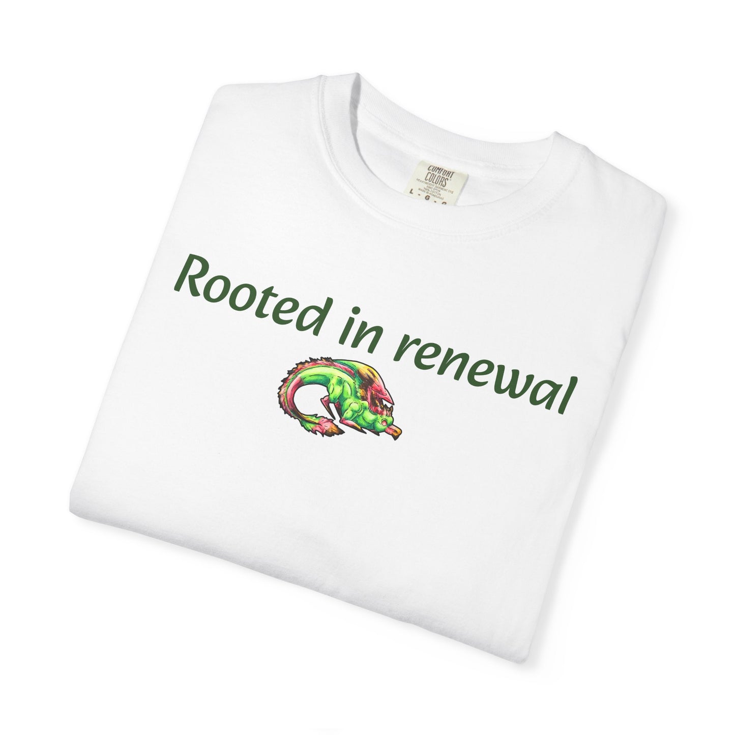 Chibi Spring Dragon- Rooted in Renewal T-shirt- Fantasy Nature- Mythical Creature- Forest Guardian Art - Dragon Lover Gift - Shirt