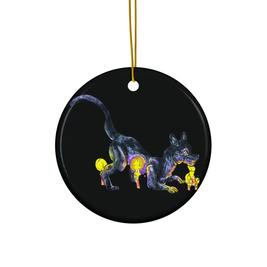 Boo the Cat Ceramic Ornament