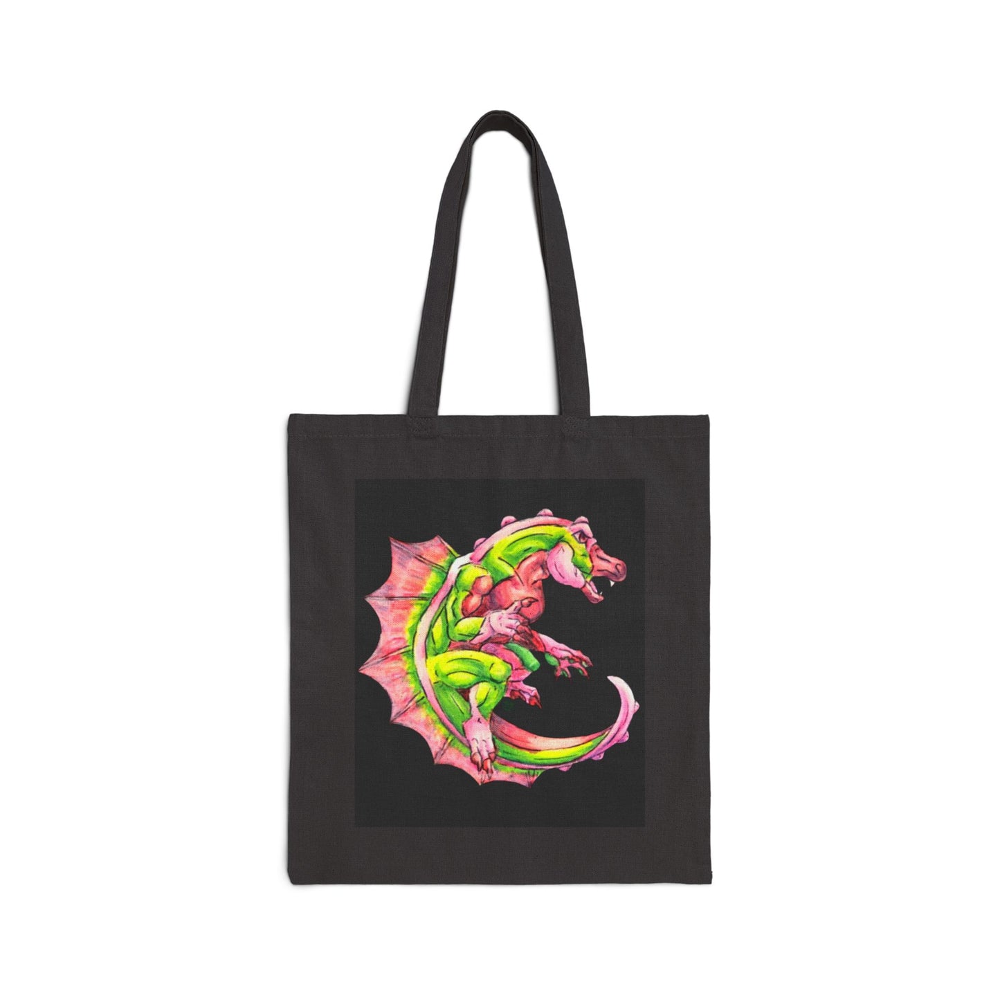 Cutesy Dimetrodon Jump/Roll Cotton Canvas Tote Bag