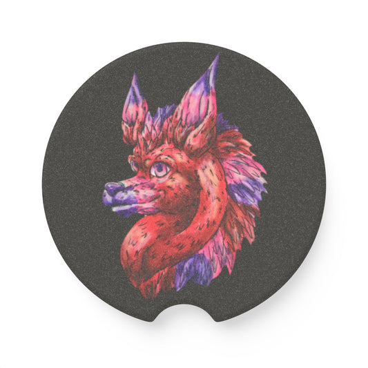 Azalea Head Soapstone Car Coaster 2 PC