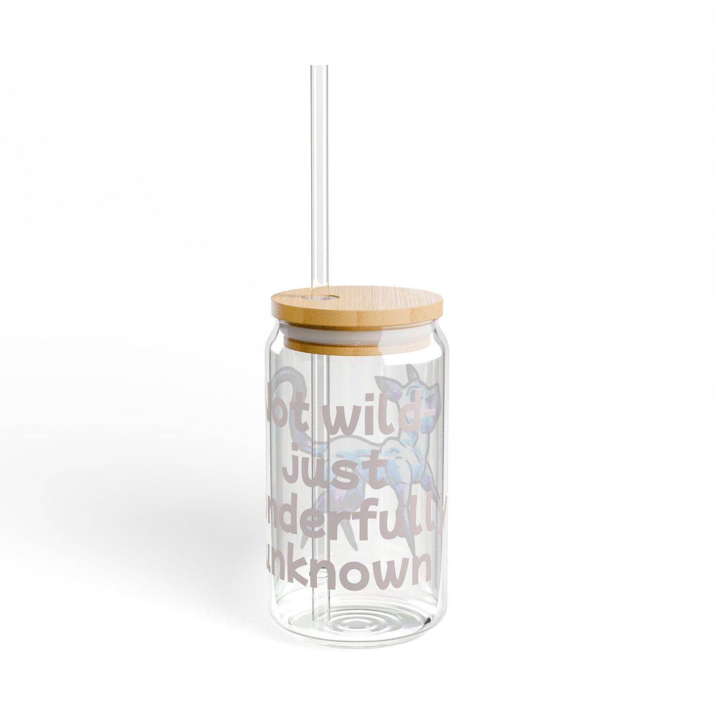 Chibi Slictine the Cat- Not Wild- Fantasy Cat- Cute Creature Art- Nature Animal- Glass Tumbler 16oz