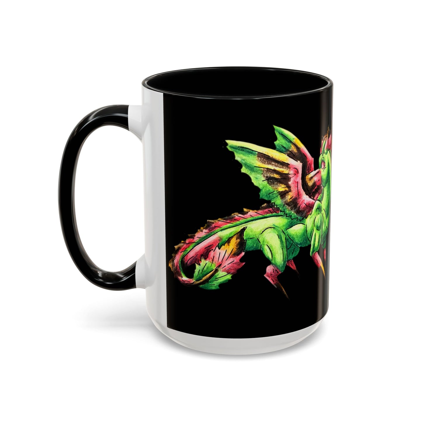 Chibi Spring Dragon- Bloom Fierce - Fantasy Nature- Mythical Creature- Forest Guardian Art - Dragon Lover Gift Coffee Mug