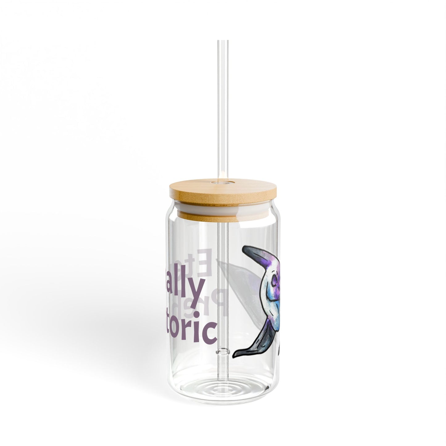 Siln – Eternally Prehistoric - Pterodactyl Art - Flying Dinosaur Illustration - Dinosaur Lover Gift - Sipper Glass, 16oz