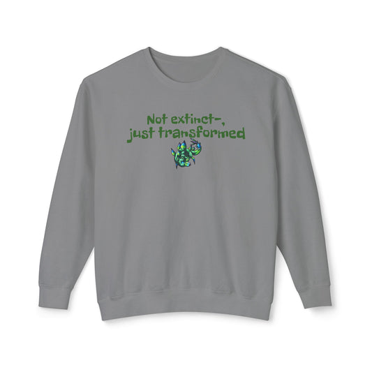 Chibi Arith the Stegosaurus-Not extinct, transformed- Chibi Dinosaur Art- Prehistoric Creature - Unisex Crewneck