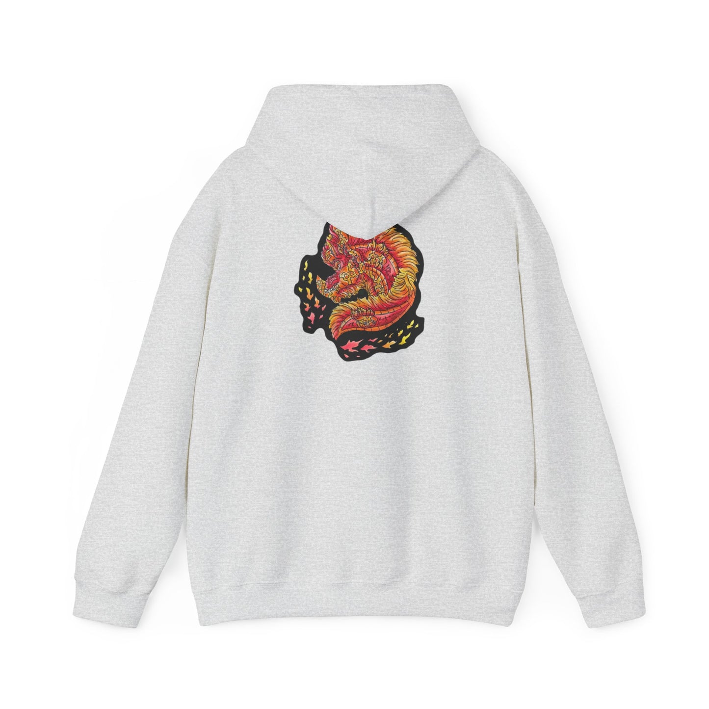 Fire Dragon Head Unisex Heavy Blend™ Hooded Sweatshirt