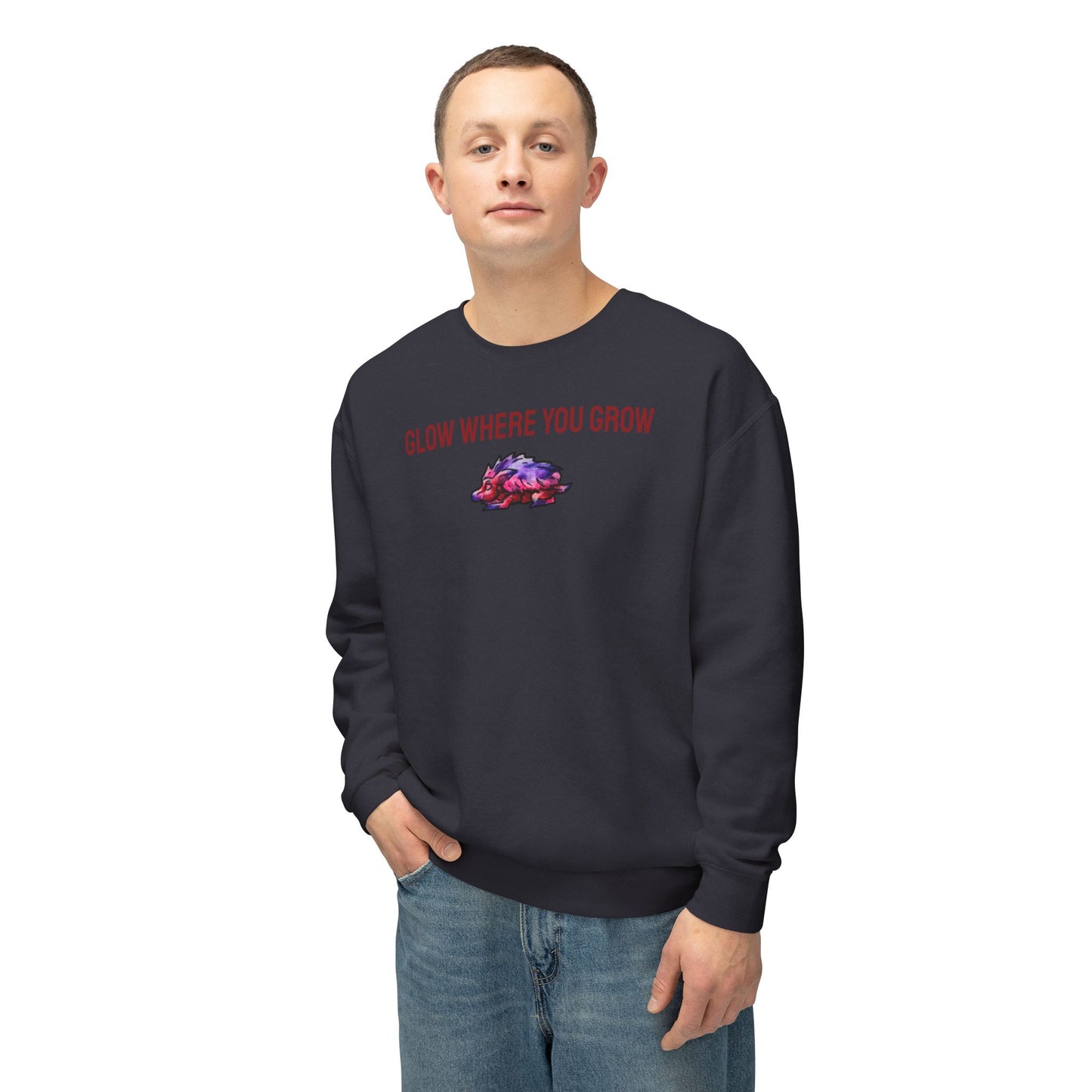 Chibi Azalea the Hedgehog- Glow- Chibi Hedgehog- Cute Animal - Crewneck