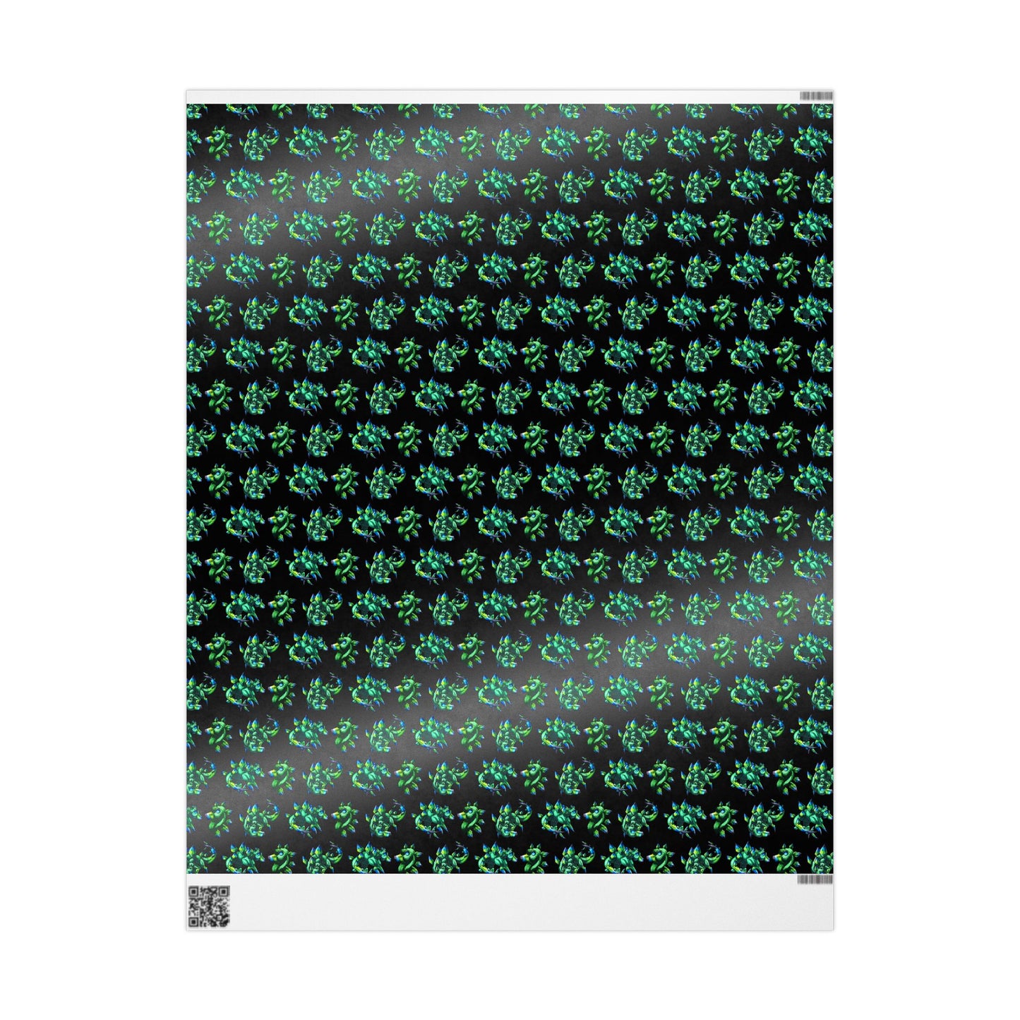 Chibi Arith the Stegosaurus Pattern - Chibi Dinosaur Art- Prehistoric Creature- Wrapping Paper