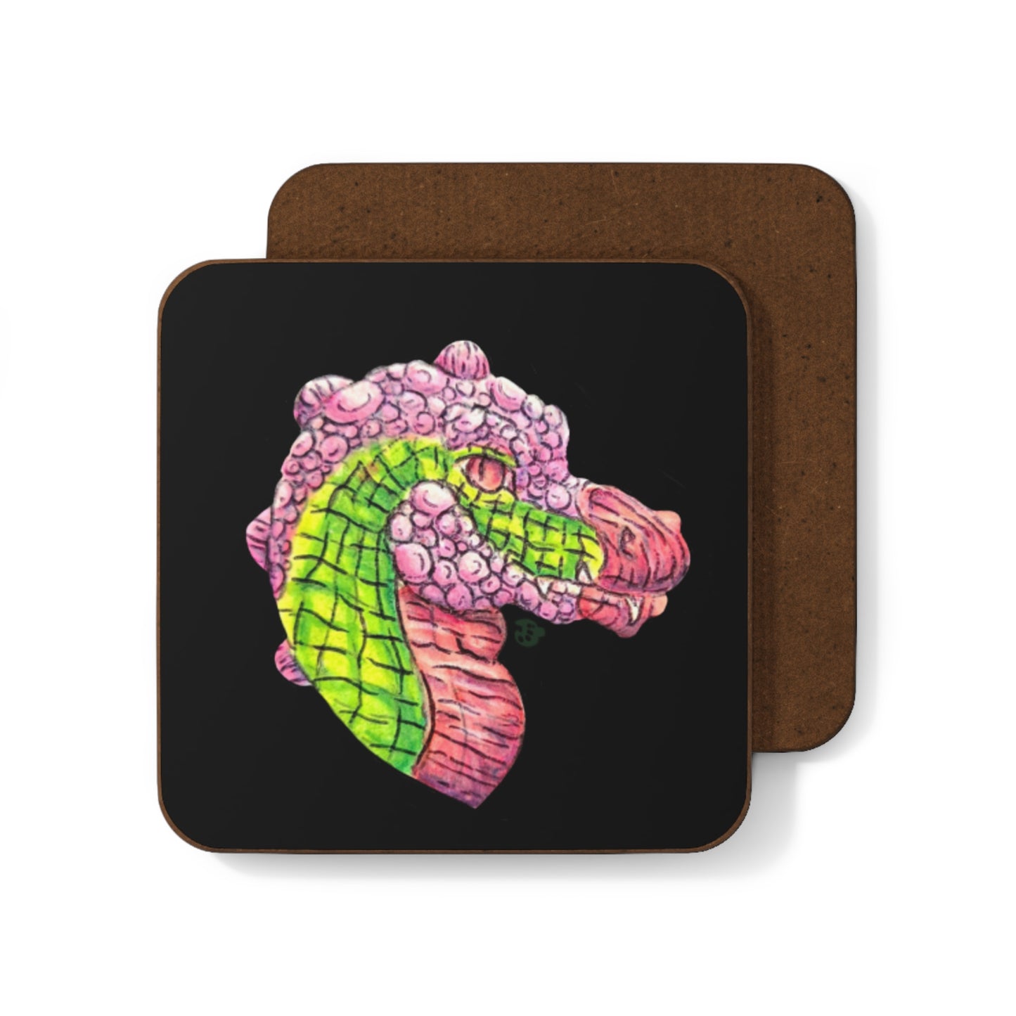 Dimetrodon Head Hardboard Back Coaster