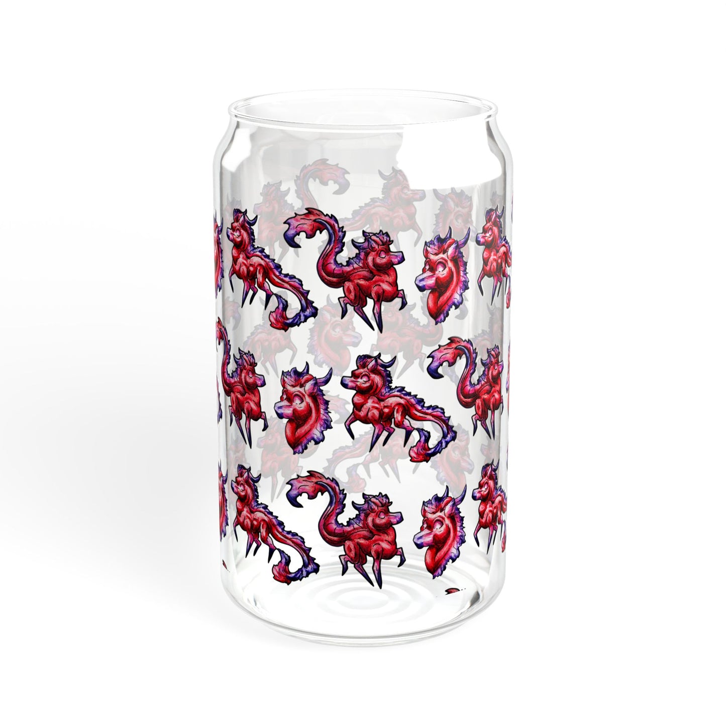 Myer the Kirin Pattern- Chibi Kirin- Cute Animal - Sipper Glass, 16oz