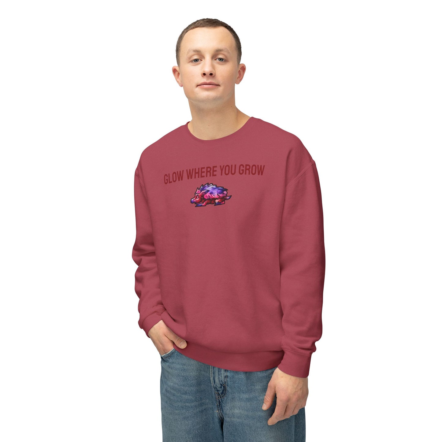 Chibi Azalea the Hedgehog- Glow- Chibi Hedgehog- Cute Animal - Crewneck
