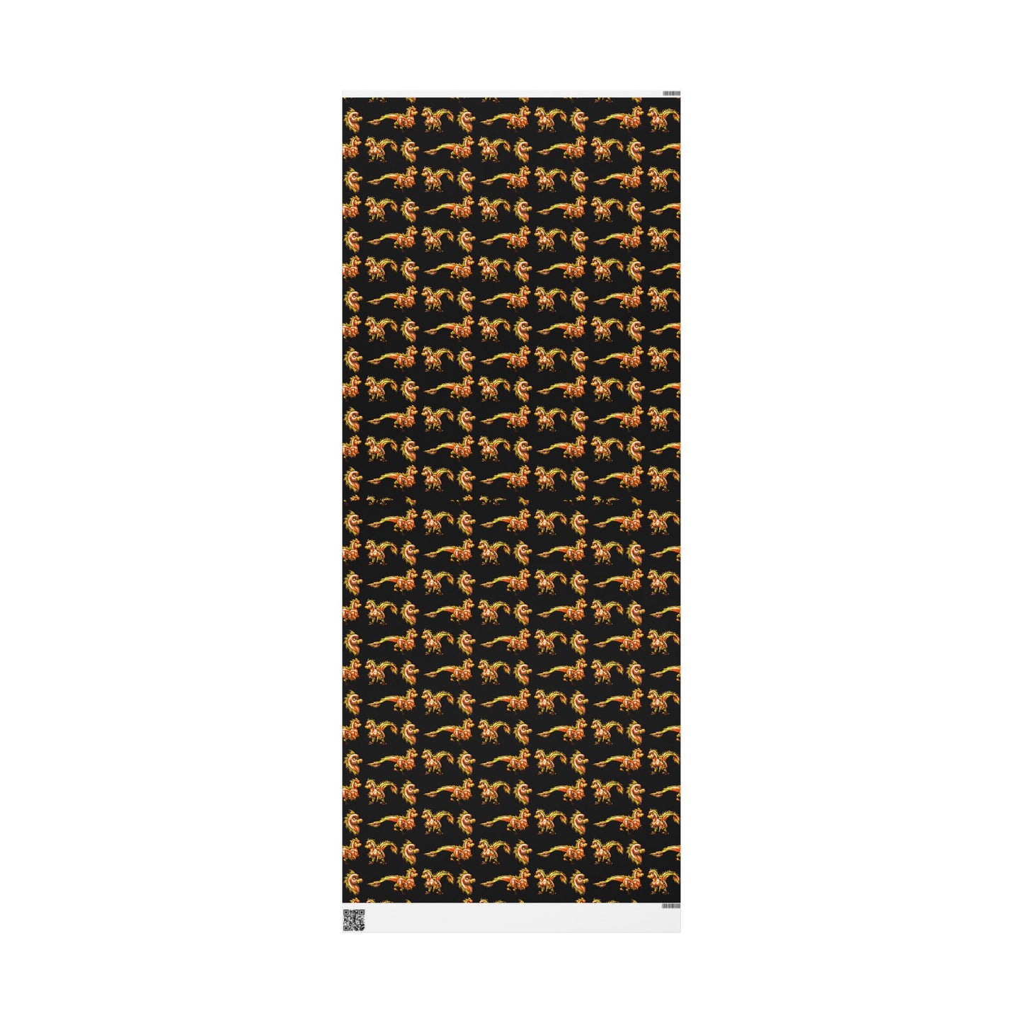 Chibi Caena the Raptor- Pattern- Dinosaur art- Prehistoric- Wrapping Paper